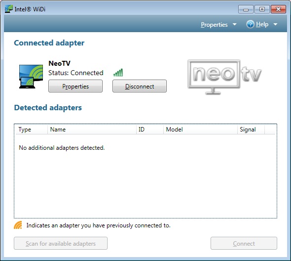 NeoTV connected
