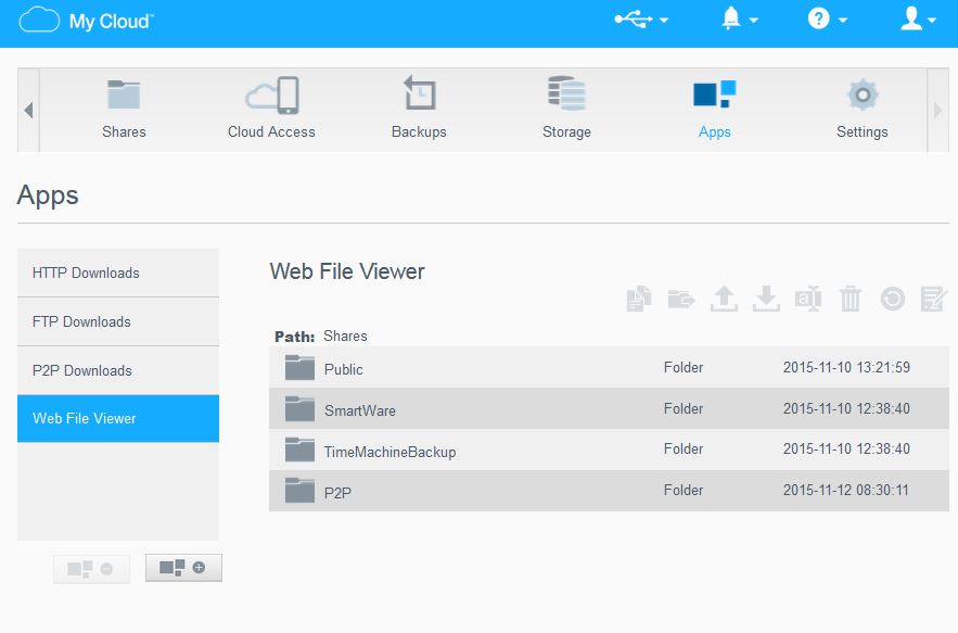 WD My Cloud Gen 2 - Apps - Web File Viewer