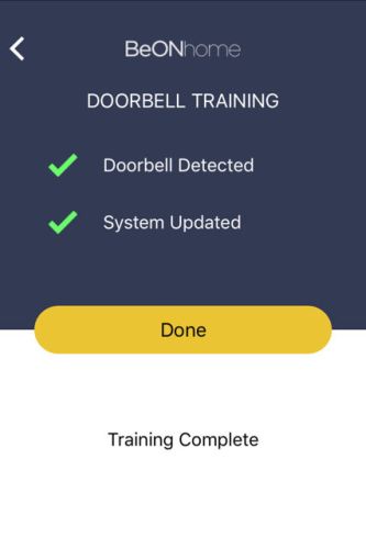 BeONhome Security Lighting - Doorbell Training