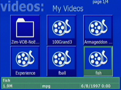 Figure 5: Video Selection Screen