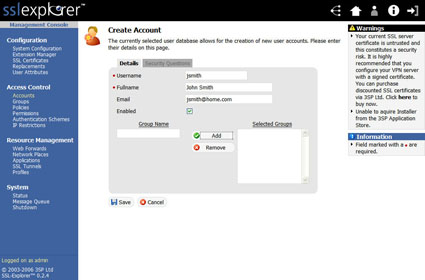 Figure 17: Create account screen