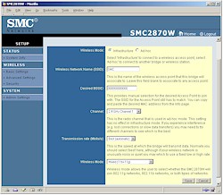 SMC2870W - Bridge mode Basic Settings, Web interface