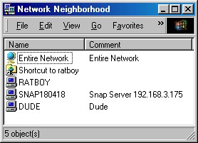 Snap Server 1100 - Network browse