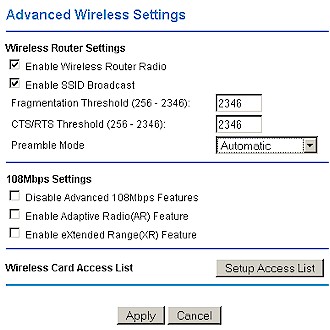 NETGEAR WPN824 - Advanced Wireless settings