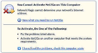 Network Magic - Unhelpful error message