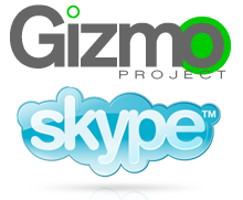 Gizmo and Skype logos