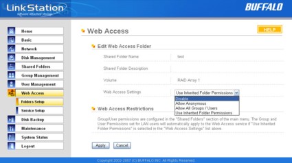 Web access restrictions