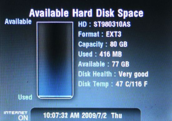 Hard Disk Status