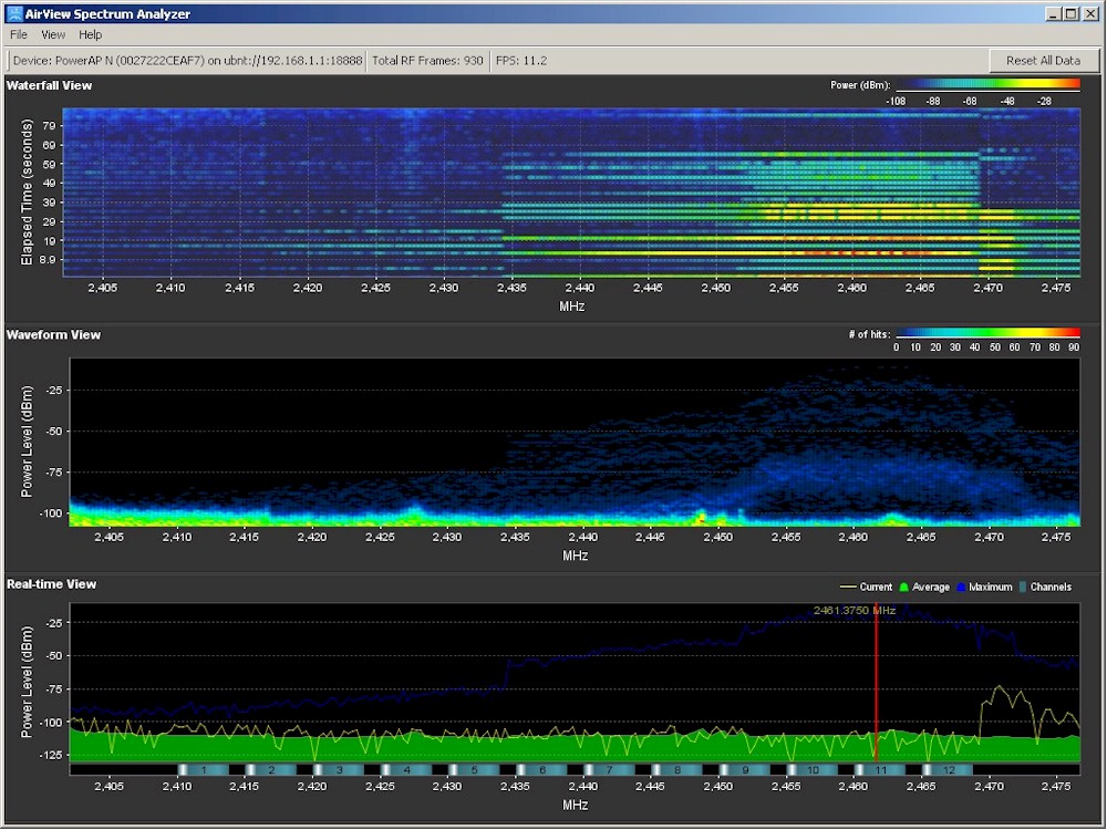 AirView spectrum analyzer