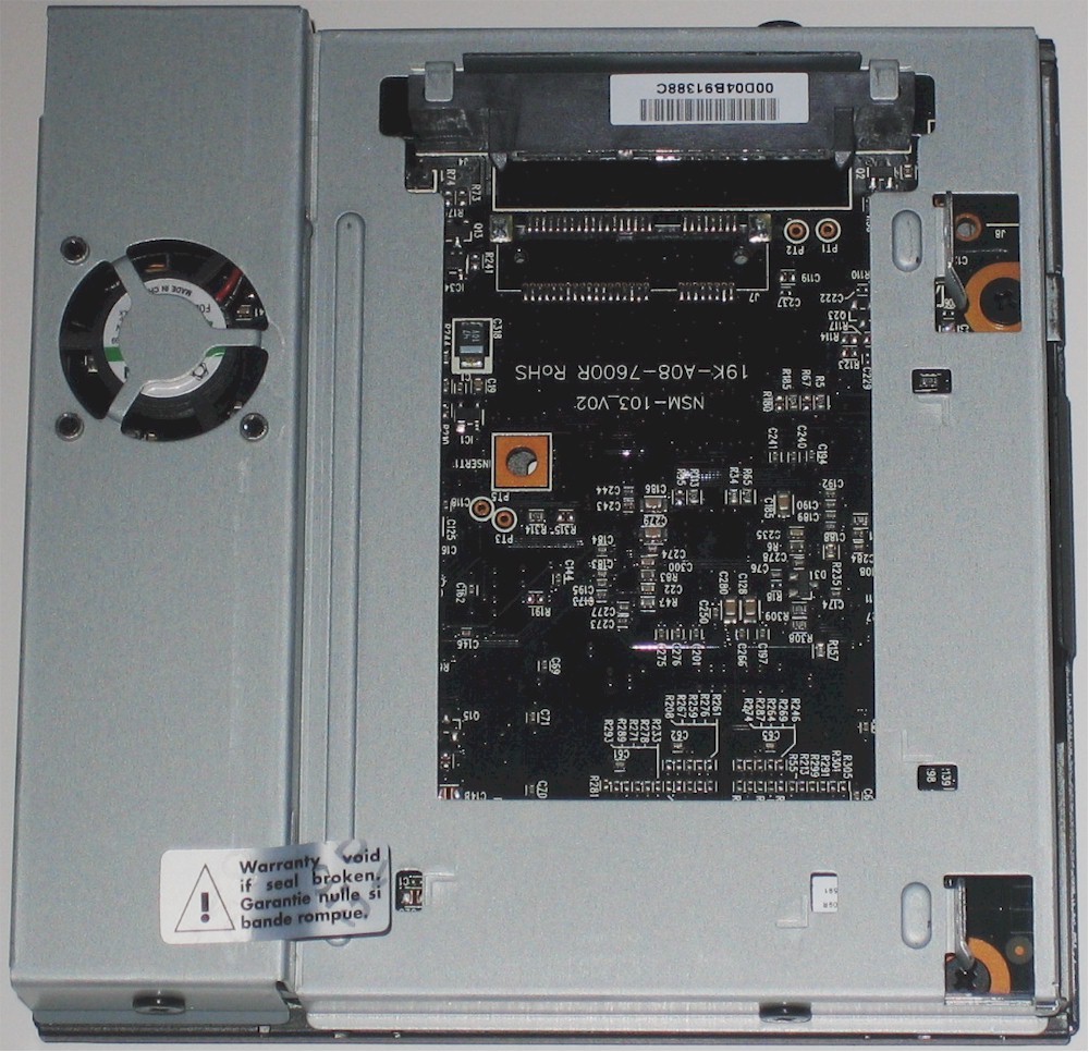 Interior of the CloudBox with hard drive removed