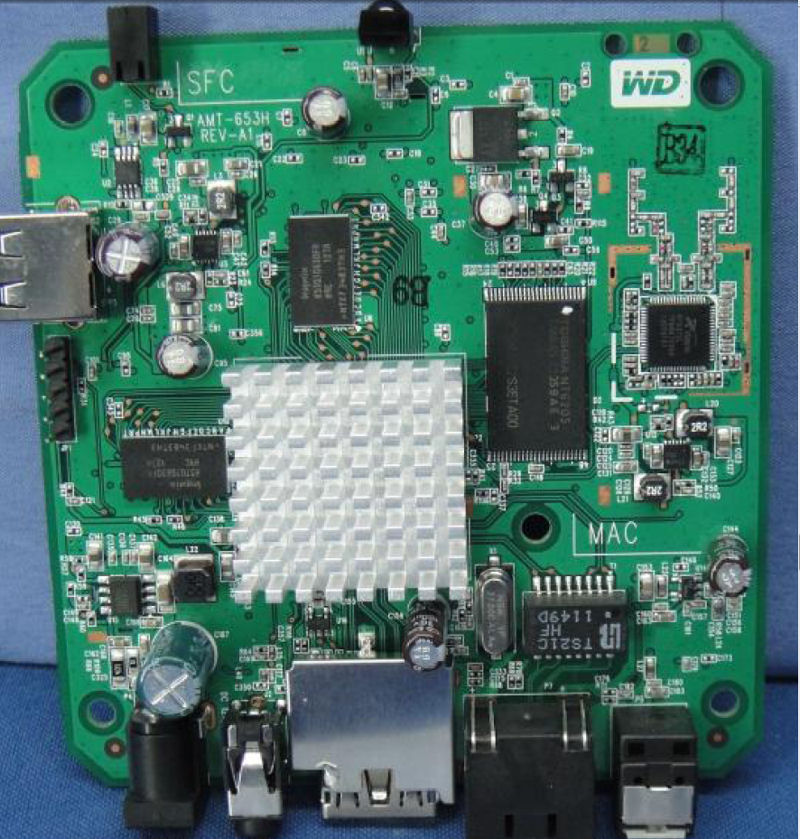 WD TV Play PCB photo from the FCC