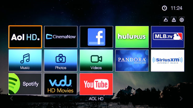 WD TV Home Screen