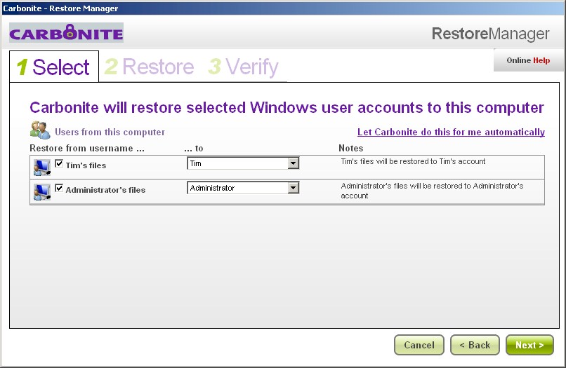 Restore Manager