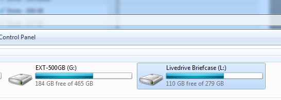 Here's the L drive that LiveDrive installs. It's an actual drive, which I guess is why I needed to reboot.