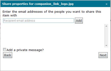 Private sharing is done by emailing links to specific email accounts who can then access your portal.