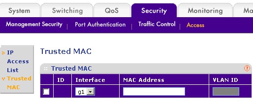 Trusted MAC address