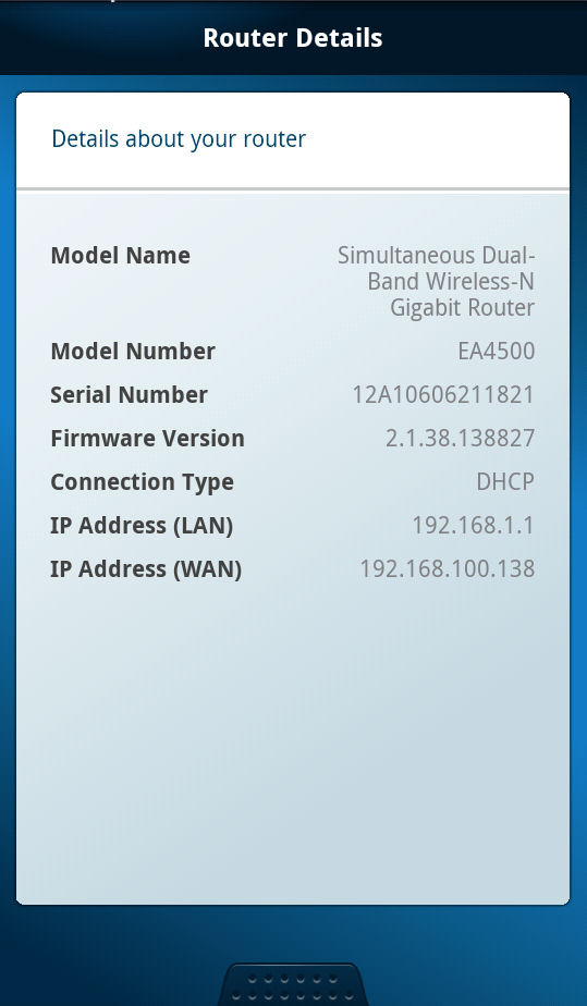 Router Details