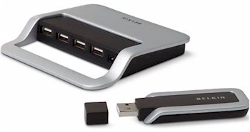 Belkin Cable-Free USB Hub and dongle