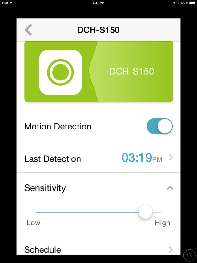 D-Link DCH-S150 - Sensitivity