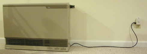 Stand-alone propane heater connected to a Model HA02