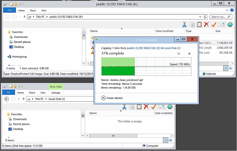 10GbE File Copy to RAM disk in progress