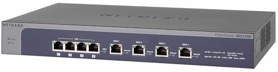 NETGEAR ProSafe SRX5308 Gigabit Quad WAN SSL VPN Firewall