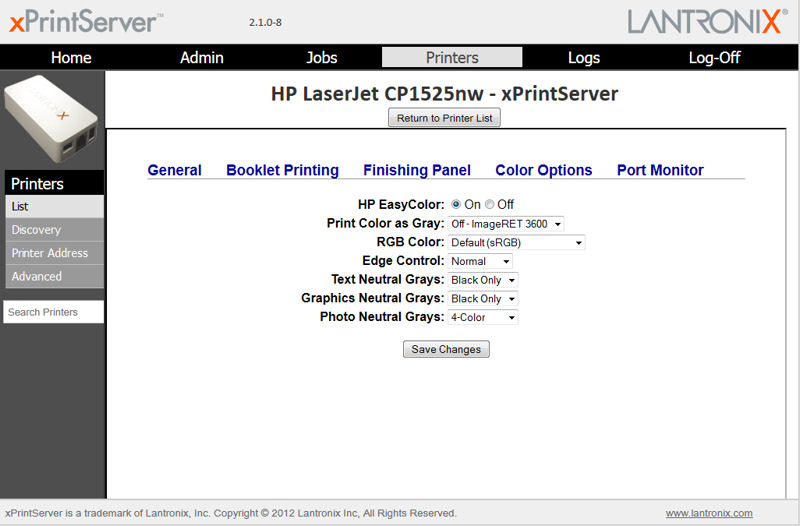 HP LaserJet CP1525nw