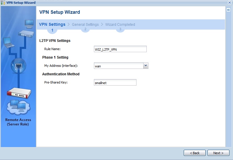 Configuration Wizard Step 3