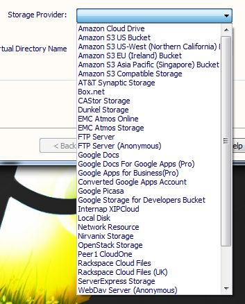 Gladinet has quite the list, including the new Amazon Cloud Drive.