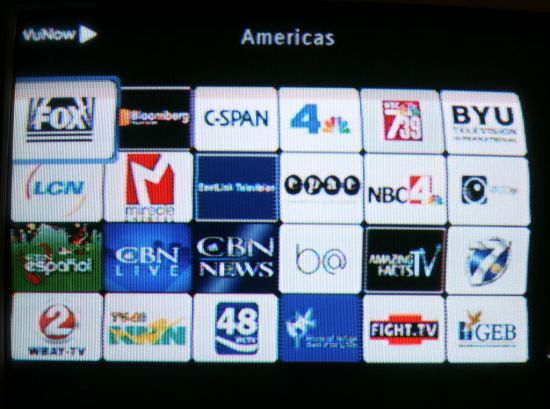 VuNow Live Internet TV for the Americas