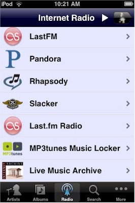 Internet Radio and Music Services