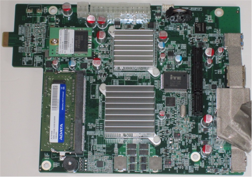 ASUSTOR AS-604T board with drive backplane
