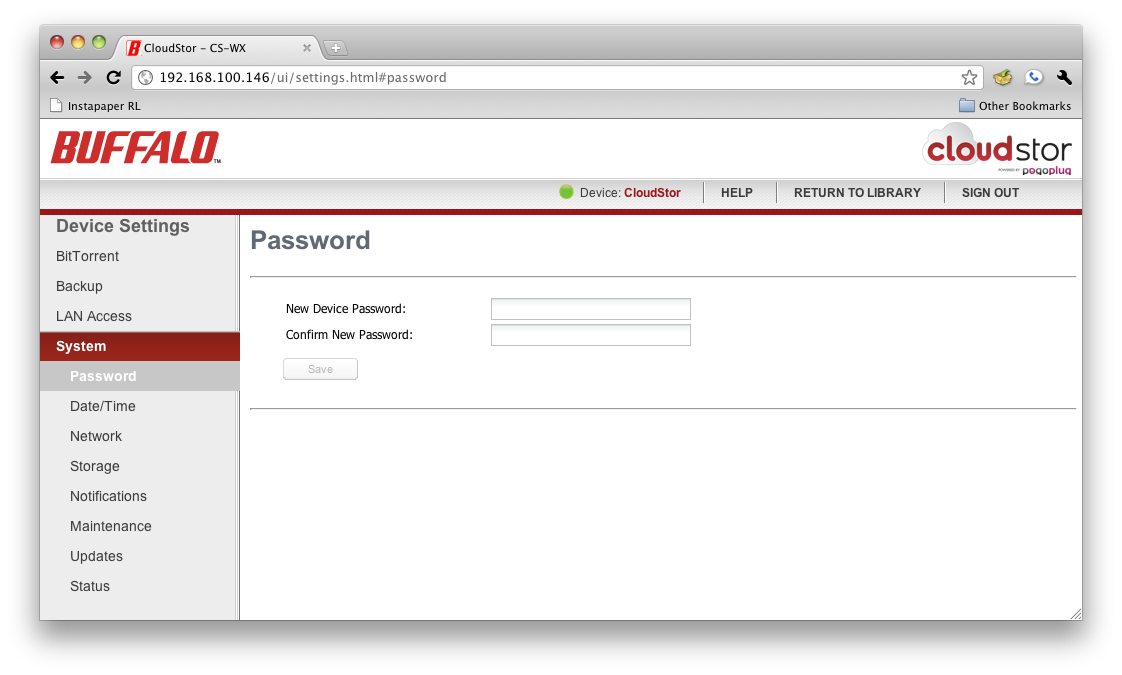 Changing the password can be accomplished in the cloud portal as well.