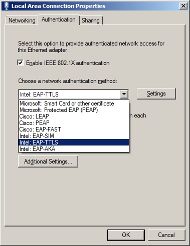 Atheros AR8131 authentication options