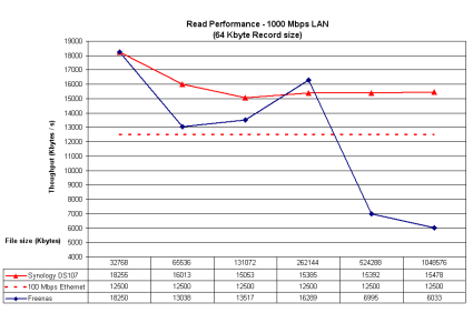 1000 Mbps LAN Read Performance