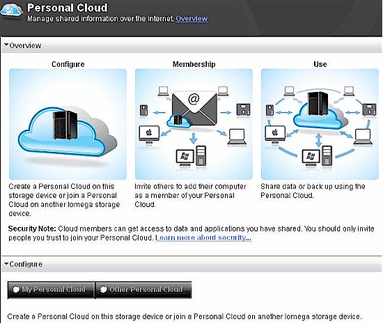 Personal cloud setup
