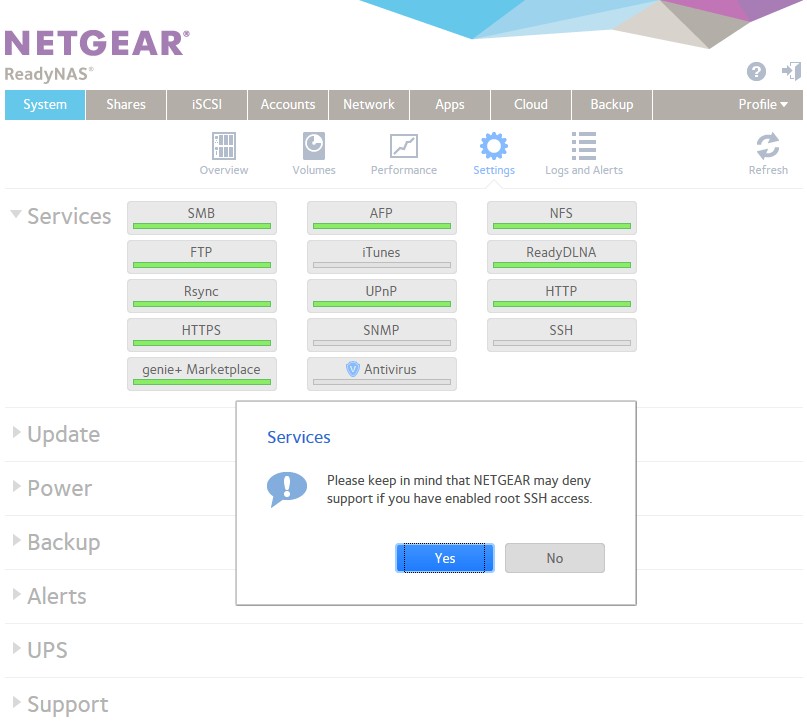 NETGEAR ReadyNAS OS 6 Services