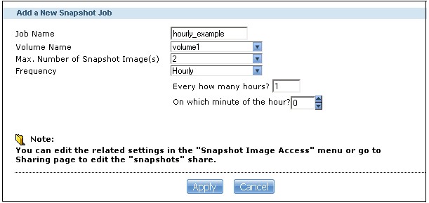 Volume snapshots can be scheduled and a maximum number set