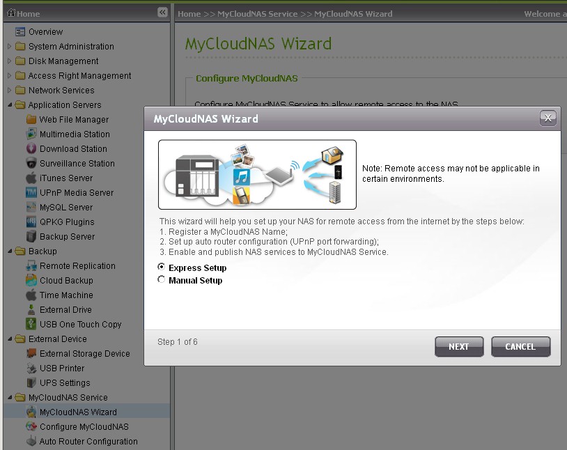 MyCloudNAS Wizard