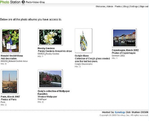 Photo Station 3 home page