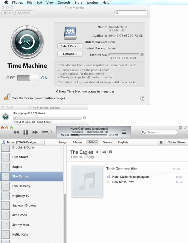 TerraMaster F2-NAS 2 iTunes and TimeMachine working on a Mac
