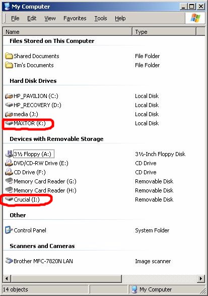 GUIP201 connected drives in My Computer