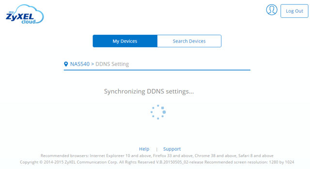 myZyXEL Cloud - DDNS settings synchronize