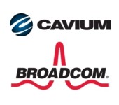 Broadcom & Cavium logos