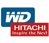 WD and Hitachi logos