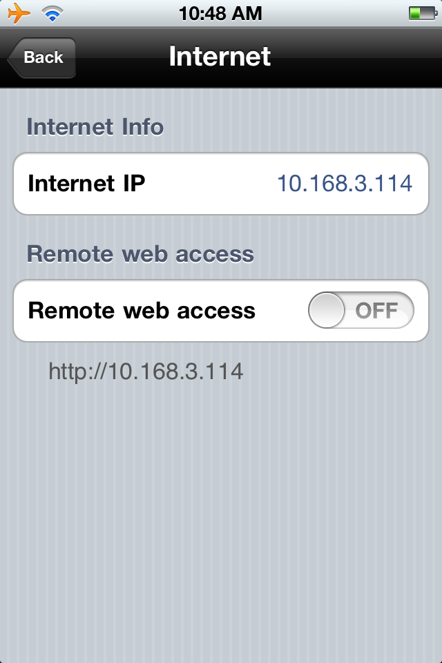 ioS app Router Internet