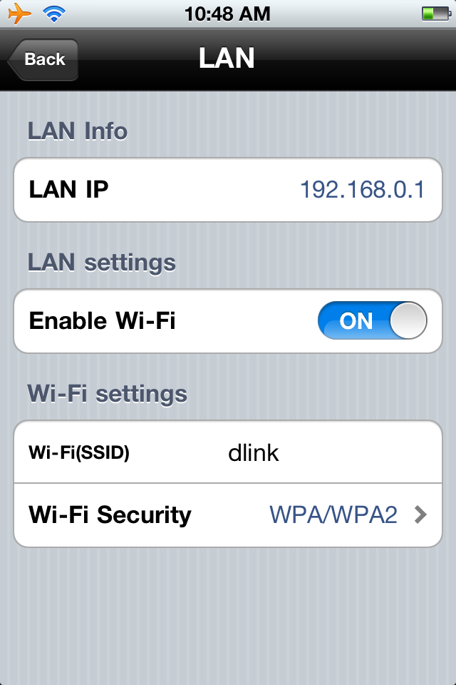 ioS app Router LAN