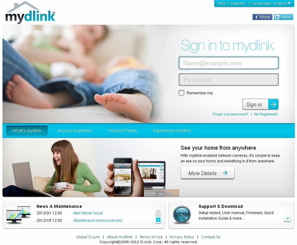 mydlink.com home