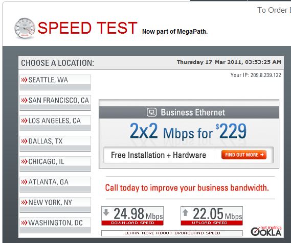 Connected through the Virginia server, speedtests are quite good to DC.