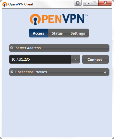 OpenVPN client window you won't see